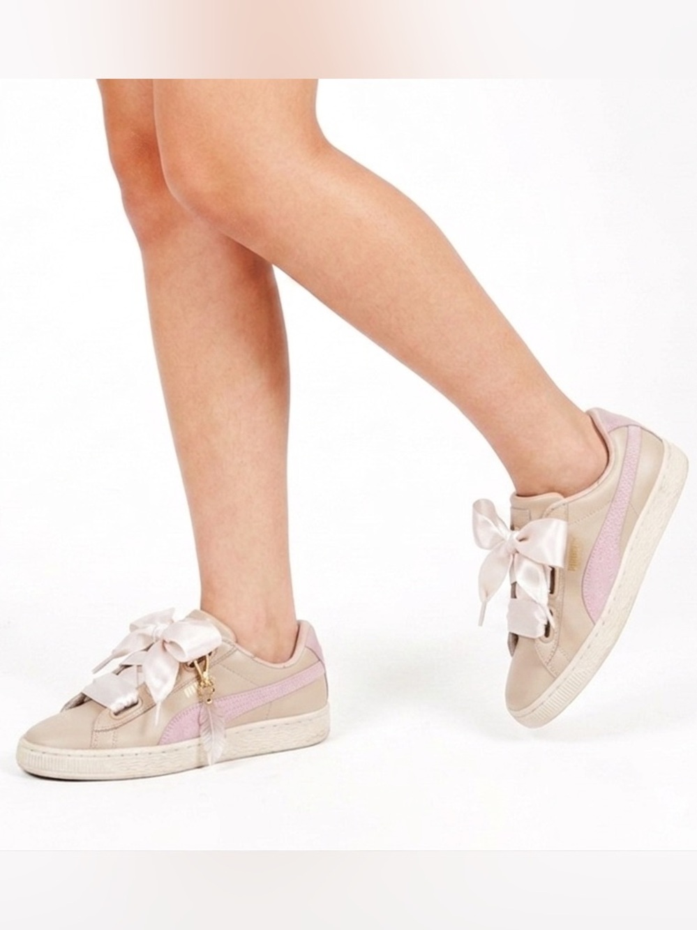 PUMA Basket Heart Coach Festival Vintage Sneaker — Pink — Size 7.5